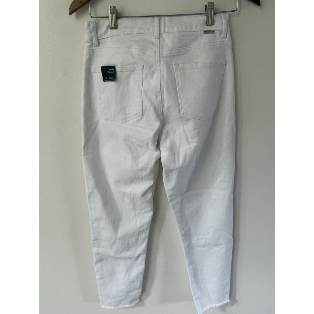 Tractr High Rise Weekender Pants Size 2/26 High Rise Cloud White Womens New - Picture 6 of 13